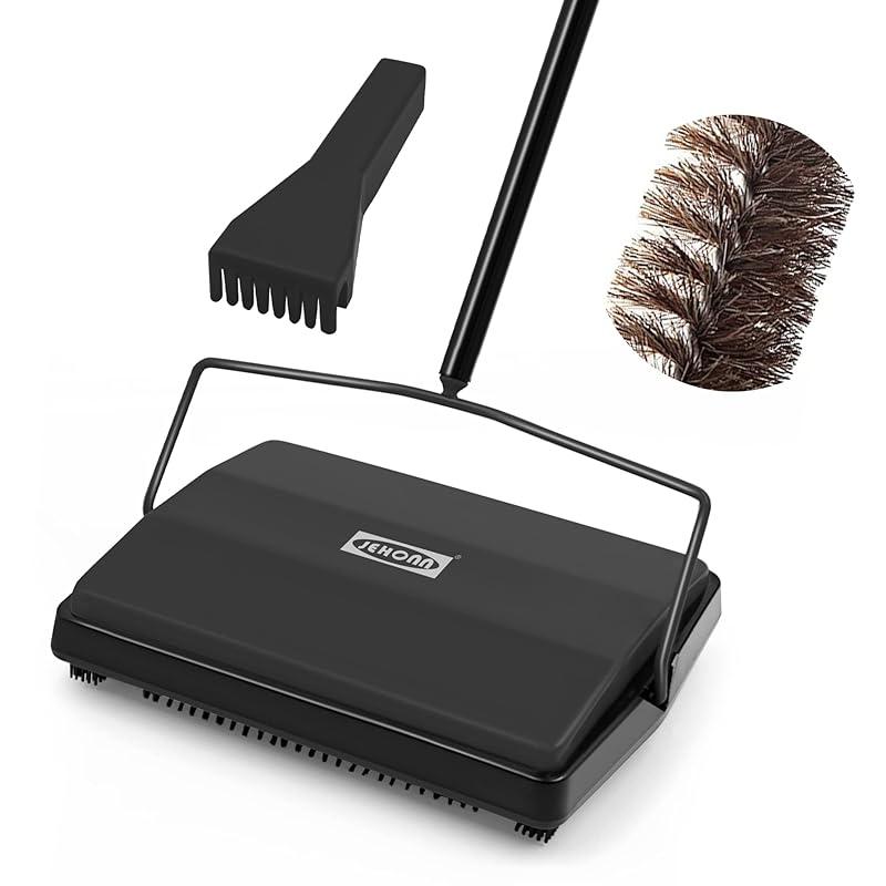My Experience with the JEHONN Manual Carpet Sweeper for Effortless Cleaning